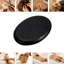 Simple Shape 7pc Set Compact Portable SPA Massage Basalt Rocks Hot Stone Mini Oval Shape Health