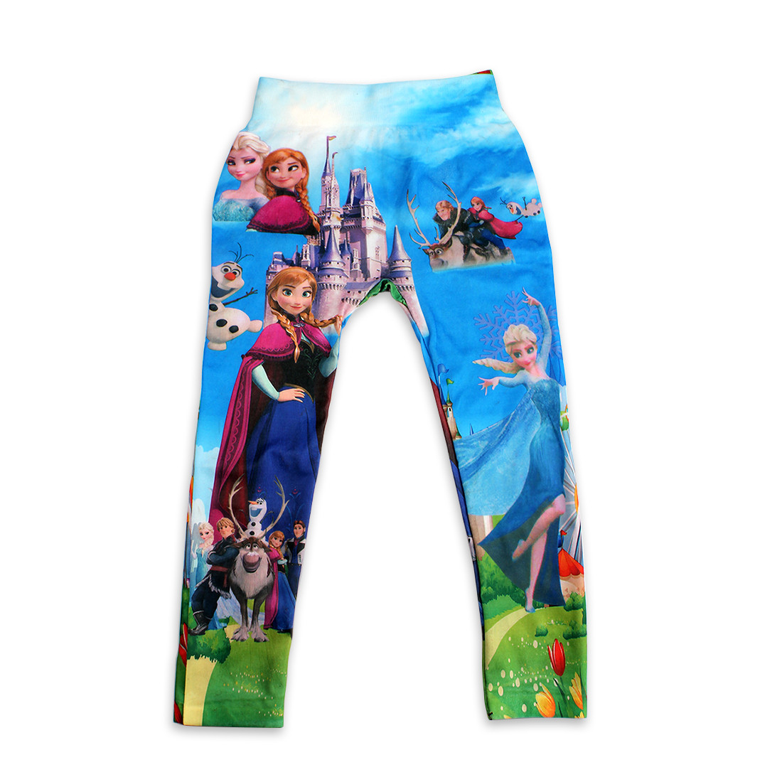 Гаджет  Fashion Baby Cartoon Anna Elsa Pattern Leggings For Girl 3-10 Age Children Trousers Digital Printing Kids Pants  None Детские товары
