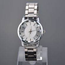 Lovers Watches Crystal Inlaid Full Steel Quartz Watch Women Men Simple Casual Wristwatches Silver Clock relojes