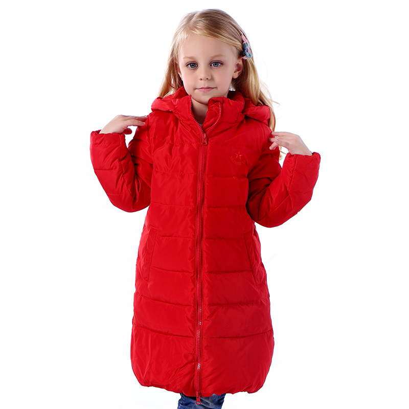 3-10 Years Children Girls Winter Down Coats 80% Duck Down Hooded Long Boys Winter Jacket Kids Outerwear & Coats Warm Clothing