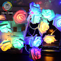 20 Leds Fairy String Lights Battery Lumineuse Rose Flower Wedding Decoration Christmas Indoor Curtain Holiday Luces