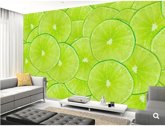 Custom Modern Wallpaper Limes 3d Photo For Background Wall Living