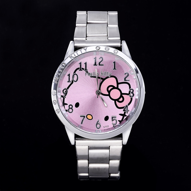 wholesale-Hello-kitty-stainless-steel-watch-women-Lovely-watches-Children-Hello-kitty-Cartoon-watches-Relogio