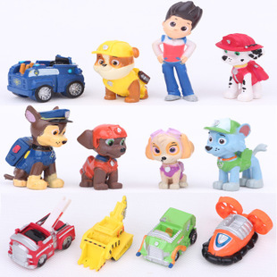 Гаджет  Paw Patrol Dog 12pcs/lot Figurine Cars Plastic Toys ,Action Figure Children Gifts Dog puppies brinquedos patrulla canina toys None Игрушки и Хобби