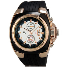 V6 Super Speed Men s sports watches Fashionable Wrist Watch with Calendar Function rubber strap watch