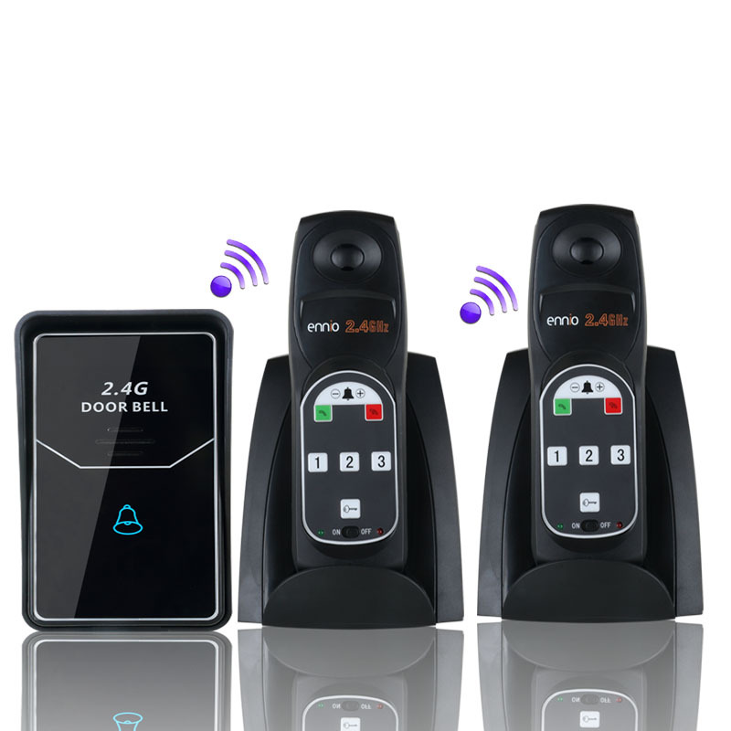 2.4G Digital Wireless Intercom System Door Bell wireless remote unlock two Indoor