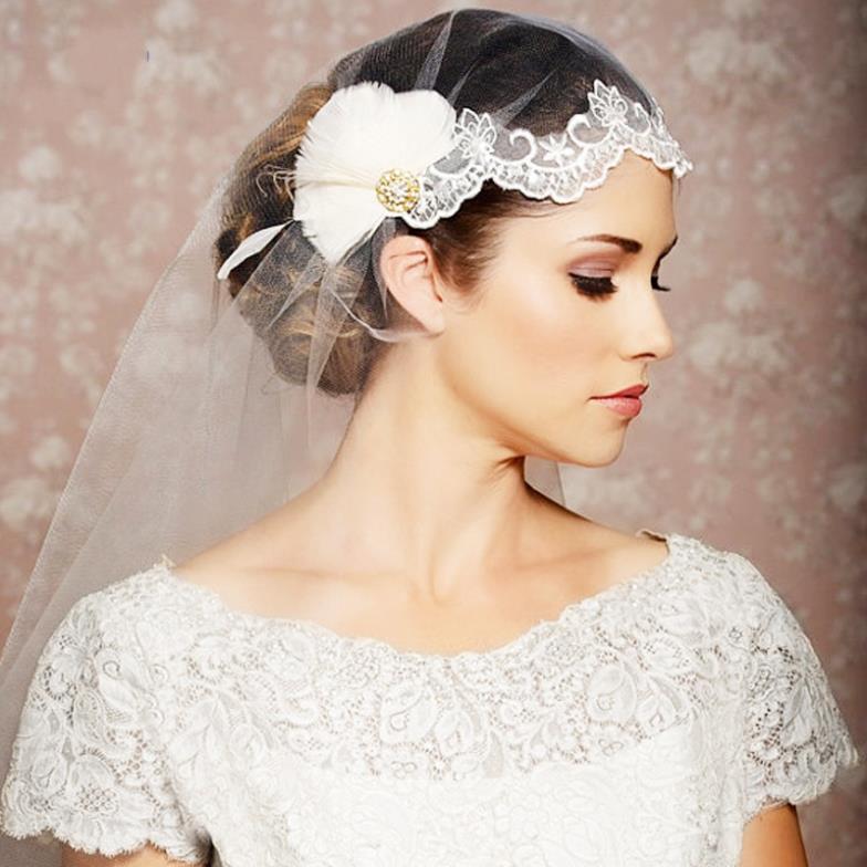 Vintage wedding hair veils