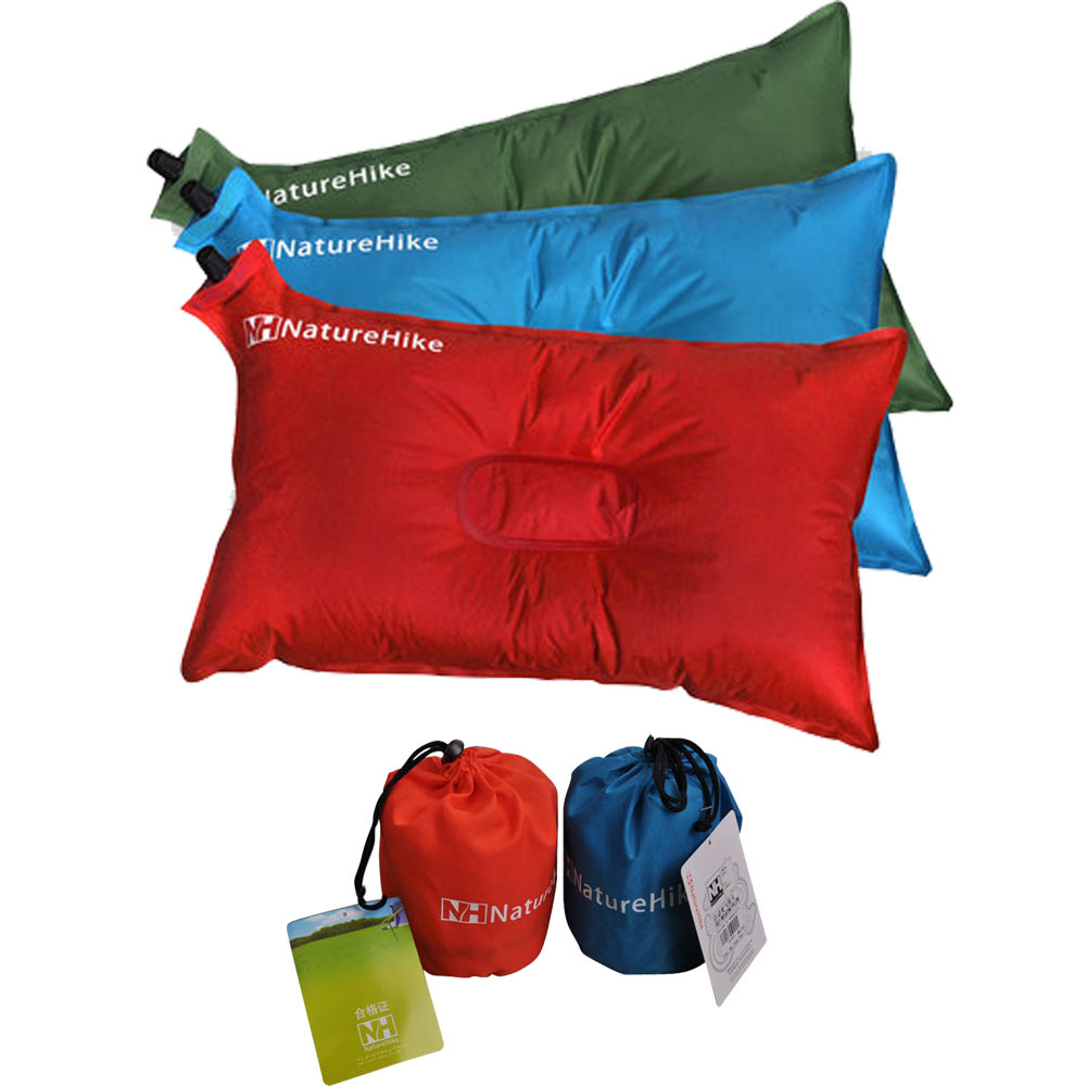 2x Outdoor Camping Pad Seat Cushion Self Inflating Camping Mat Bag Red Green