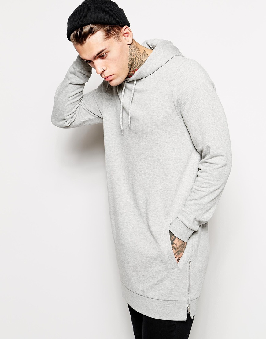 long grey hoodie