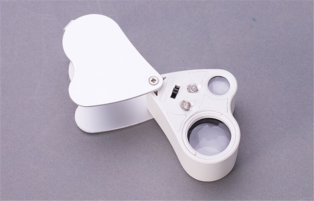 2021 Dual Lens 30X 60X Handheld Mini Pocket Microscope Loupe Jeweler