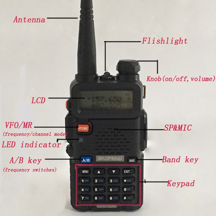New Waterproof Pofung Baofeng UV-5RA For Police Walkie Talkies Scanner Radio Vhf Uhf Dual Band Cb Ham Radio Transceiver 136-174 (17)