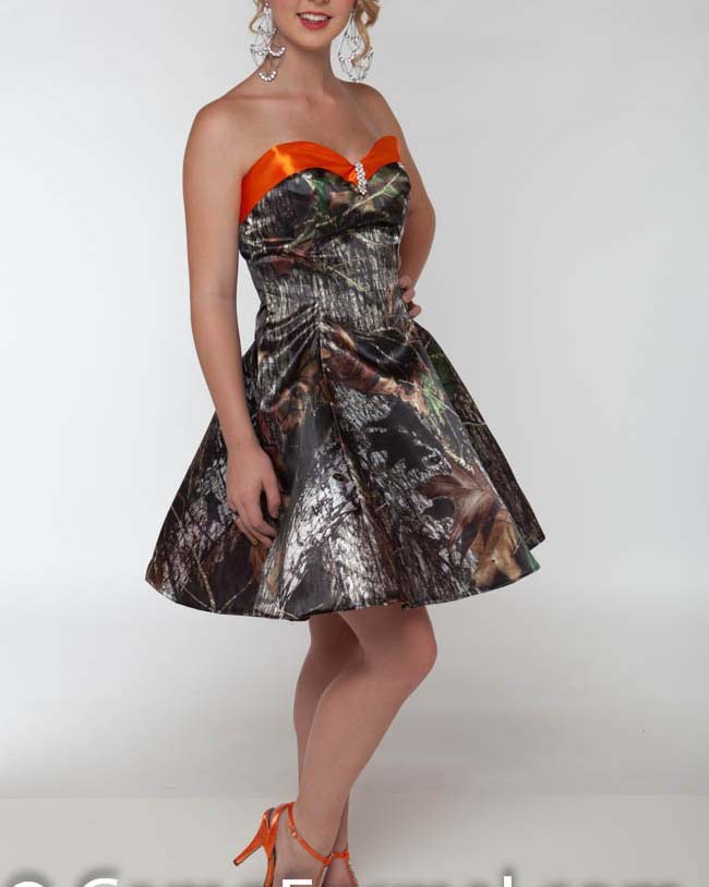 free shipping camo formal mossy oak short d prom dresses 2015 new ...