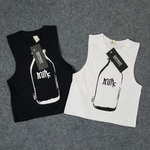 18M-4Y Kids T-shirts Milk Printed Cotton Sleeveless Baby Boys Girls Tshirt Children Clothing