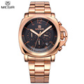 MEGIR Chronograph Waterproof Multifunction Quartz Military Watches Men Shows Stainless Steel Luxury Watches Relogio Masculino