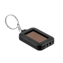 2015 Mini Portable Solar Power 3LED Light Keychain Torch Flash Flashlight Key Ring Gift Rechargeable Free