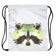POLYGON RACCOON 3D printing Womens Men s Gym Bags Handbag Daypack mochila feminina bolso de lazo