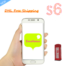 2pcs/lot 3G Smartphone 5.1 Inch S6 Phone Original Logo Perfect 1:1 Mtk6582 Quad Core 1280*720 Android 5.0 Cell Phone Free DHL