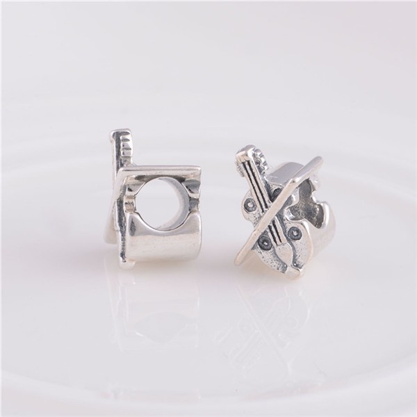 2014 Fashion Delicate Violin Charms 925 Sterling Silver Jewelry Charms 925 Fit European Style Bracelets Necklace (3)