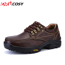 Men’S Genuine Leather Shoes 2016 Autumn Winter Casual Waterproof Ourdoor Work Shoes Men’S Shoes Lace-Up Oxfords Sapatos