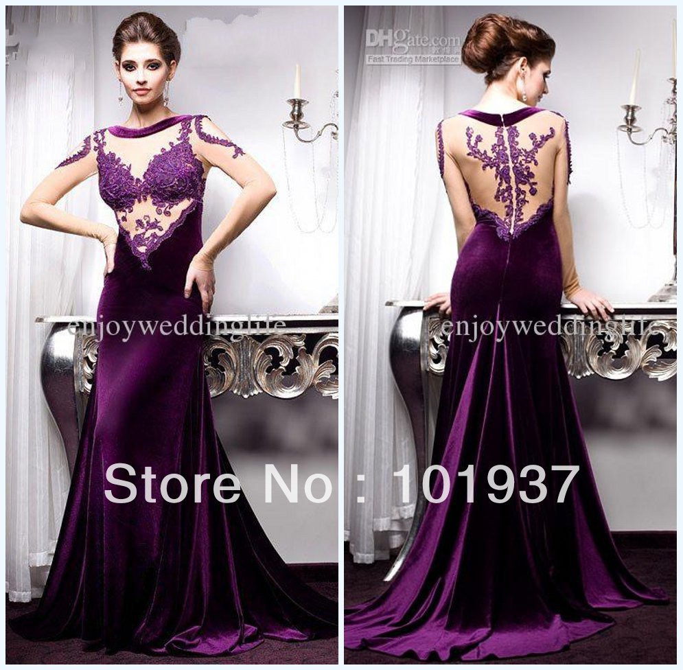 Velvet formal dresses