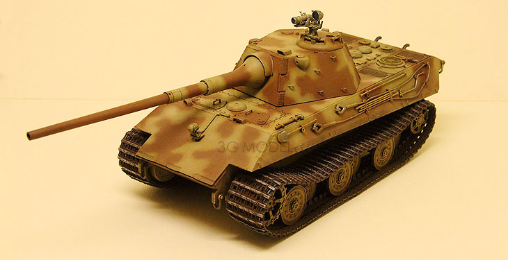 Trumpeter assembled military tank model 01536 World War II German heavy tank E50