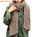 Newly Design Fashion Women Winter Warm Big Solid Crochet Wave Pattern Scarf Long Shawl Lady Scarves