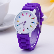 Hot Sale Women Watch 2015 Fashion Geneva Casual Watch Silicone Wristwatch Girls Women Men Quartz Watch