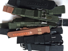 Durable Nylon Watch Strap Band Bands Green Black for 18mm 20mm 22mm 24mm