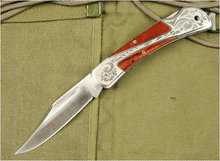 Envío de la alta calidad del OEM Buck 719 cuchillos plegables tácticos supervivencia del cuchillo de caza de acero y mango de madera herramientas manos mejor regalo