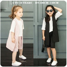 2016 Kids waistcoat girls clothing children’s sets for summer children clothes minnie Casual Set Baby girl Sport Suits style