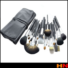 22pcs Makeup Brush Set in Sleek Black PU Leather Case Portable Make Up Brushes Professional For Makeup Brushes Set & Kits