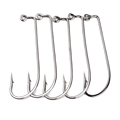 100pcs O shaughnessy JIG Hook Jig Big Stainless Steel Sea Fishhook Silver Steel Carp Fly Fishing