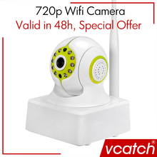 Free Shipping IP Camera Wifi CCTV Wireless Camera 720P HD Baby P2P Monitor Security P/T Micro   Camera Surveillance Vcatch