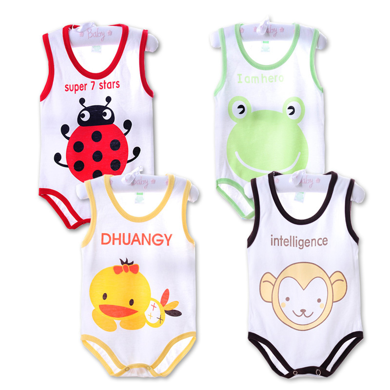 Children pajamas Spring summer newborn baby vest baby rompers sleeveless sleepping bag clothing jumpsuit baby girls