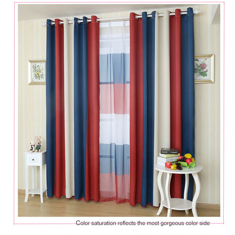 Mediterranean-designs-red-blue-white-striped-curtains-for-living-room