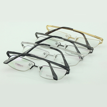Titanium glasses light frame prescription eyeglasses male optical eyewear big face air nose pads 004