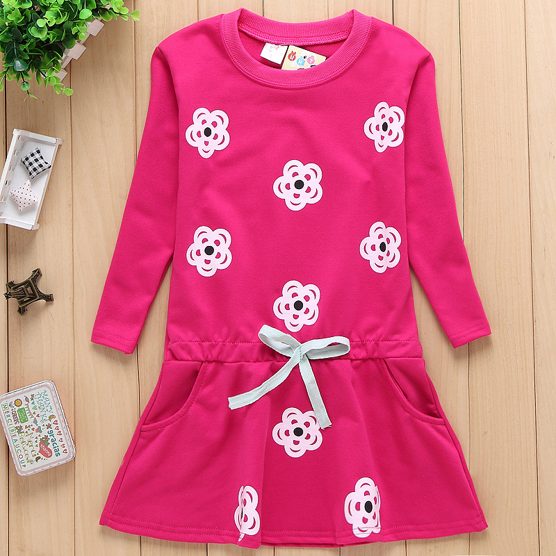 fashion new girl warm suits spring and summer cartoon girls dress sets  leisure sport cute pattern girls clothing suits