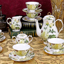 Free shipping, Butterflies 15 coffee set d’Angleterre red tea set fashion bone china coffee cup 6 gift box set