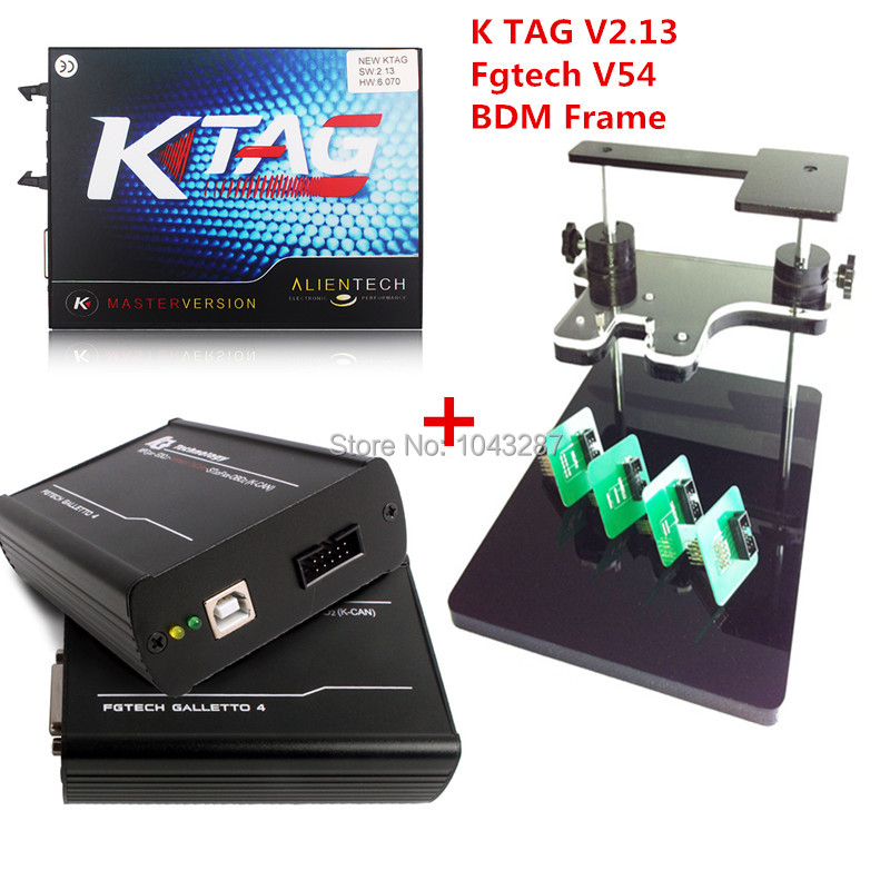 2016 Ktag  -    TAG V2.13 FW 6.070 + FgTech V54 Galletto 4  BDM - Tricore - OBD  + BDM  