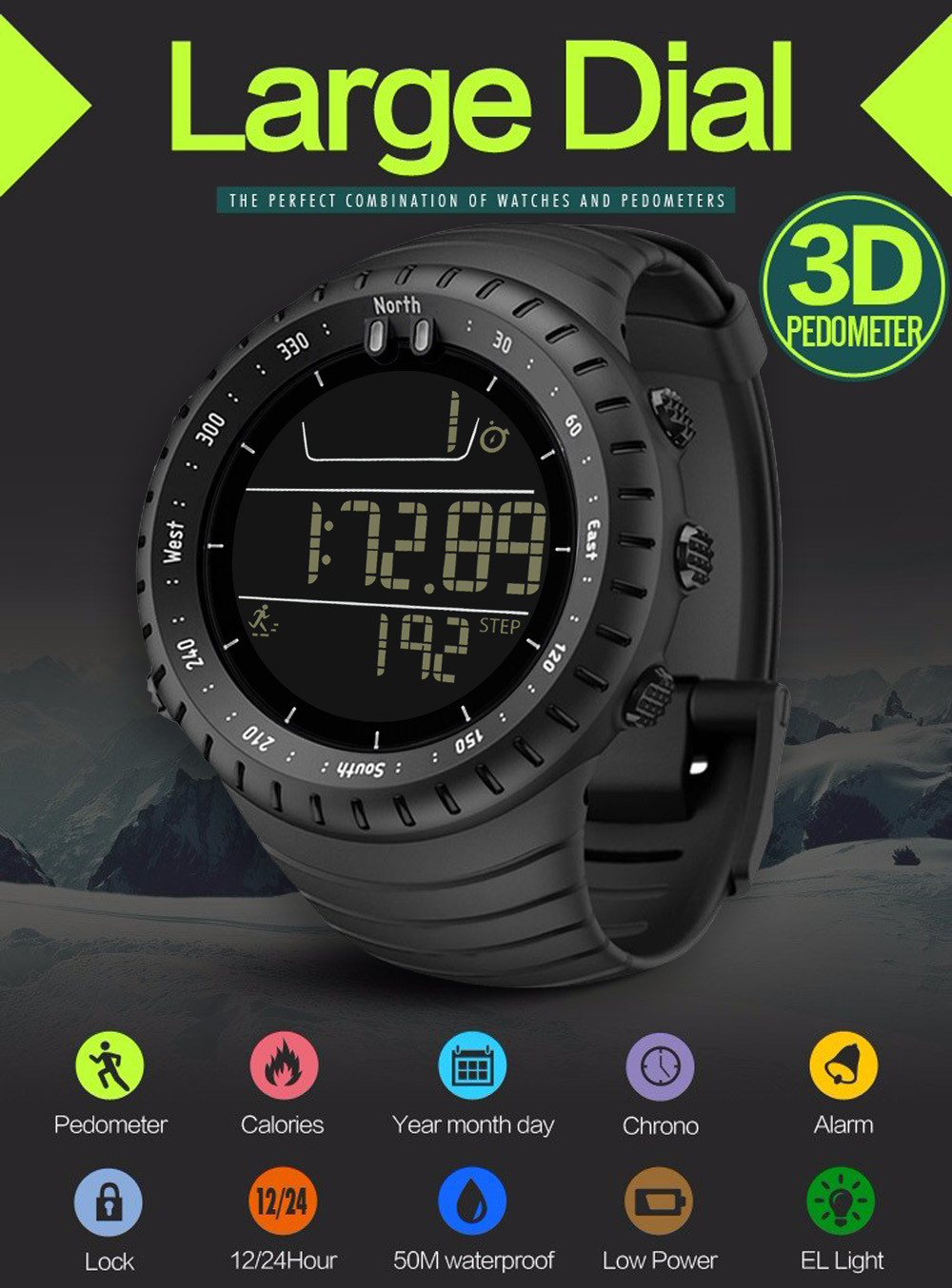 run step watch bracelet pedometer