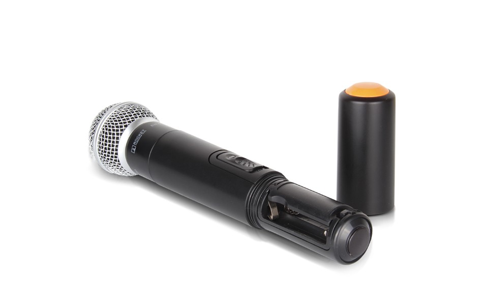 Dual WIRELESS CORDLESS MICROPHONE SYSTEM WITH UT4 TYPE MIC（Use 2*1.5V