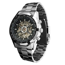 Hot Marketing Steampunk Clock Mens Automatic Mechanical Men Wrist Watch Military Style Men Wristwatches June5