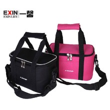 Hot! 2015 thermo lunch bag cooler insulated lunch bags for women kids thermal bag lunchbox food picinic bag handbag black pink