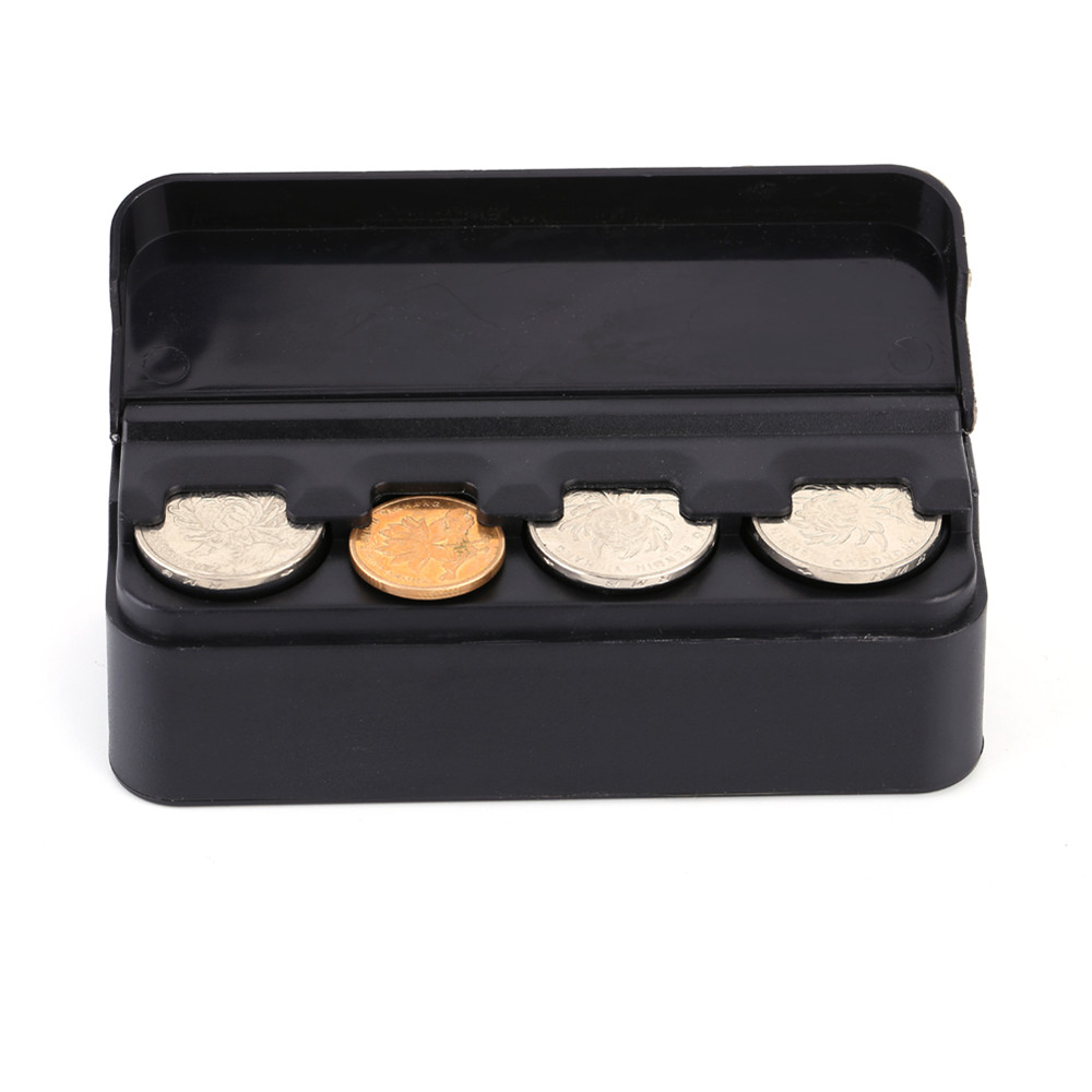 1Pc Auto Car Portable Plastic Coin Holder Change Storage