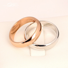 Hot Sale Simple Elegant Round Finger Rings 18K Rose Gold/Platinum Plated Fashion Brand Jewelry For Women Wholesale DFR049
