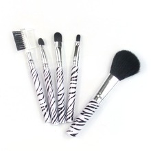 5Pcs Makeup Blush Eyeshadow Leopard Brushes Lipstic Cosmetic Brush Set Tool