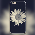 black and white Daisy Design transparent case cover cell mobile phone cases for Apple iphone 4