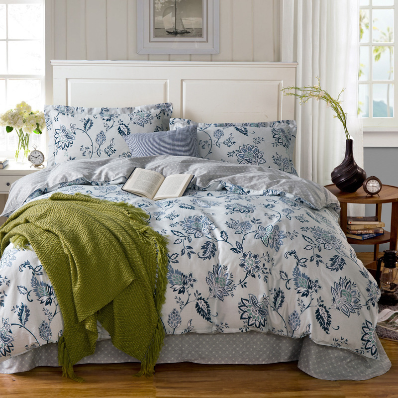 bohemia duvet cover set,winter comforter cover +bedsheet+Pillow Sham 4pc bedding sets queen king size 100% sanded Cotton Fabric
