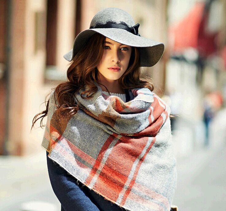 Winter 2015 font b Tartan b font Scarf Plaid Scarf cuadros New Designer Unisex Acrylic Shawls