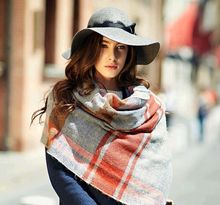 Winter 2015 Tartan Scarf Plaid Scarf cuadros New Designer Unisex Acrylic Shawls Women’s big size Scarves Thick burr warm shawl